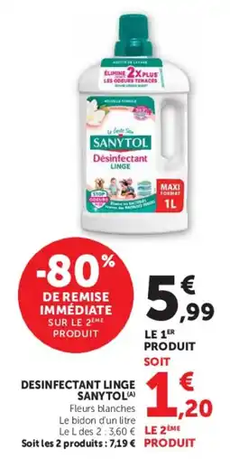 Hyper U SANYTOL Désinfectant Linge offre