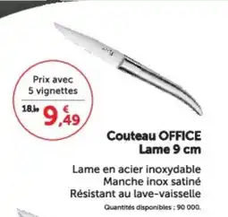 Super U Couteau office lame offre