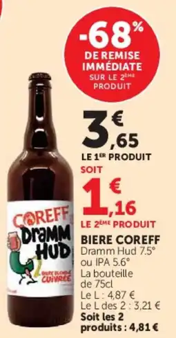 Hyper U Coreff biere offre