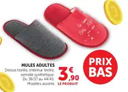 Super U MULES ADULTES offre