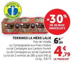 Hyper U Terrines La Mère Lalie offre