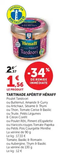 Hyper U Hénaff Tartenade Apéritif offre