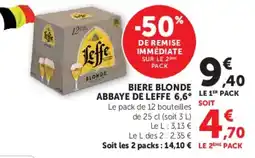 Hyper U Leffe Bière blonde offre