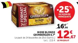 Hyper U GRIMBERGEN BIÈRE BLONDE offre