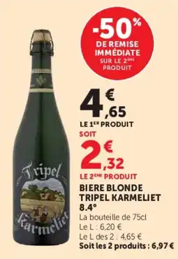 Hyper U Tripel Karmeliet offre