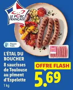 Lidl Saucisses de Toulouse offre