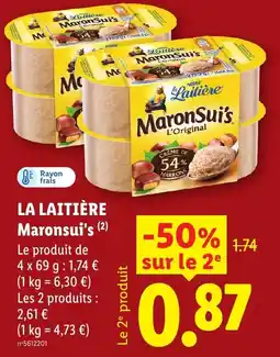 Lidl La Laitière MaronSui's offre