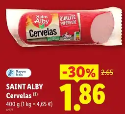 Lidl Saint Alby Cervelas offre
