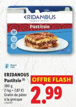 Lidl ERIDANOUS Pastitsio offre