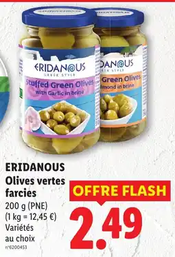 Lidl ERIDANOUS Olives vertes farcies offre