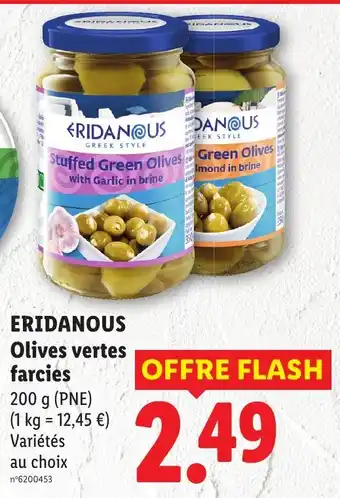 ERIDANOUS Olives vertes farcies