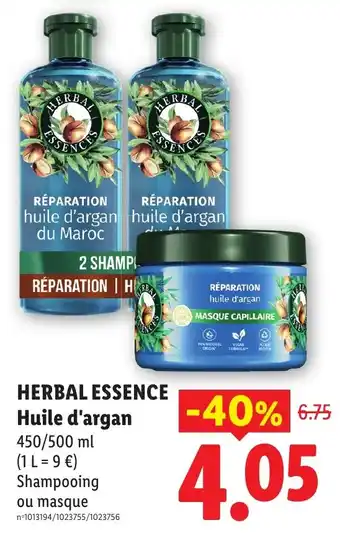 HERBAL ESSENCE Huile d'argan