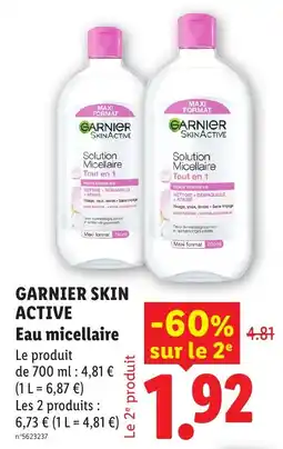 Lidl GARNIER SKIN ACTIVE Eau micellaire offre