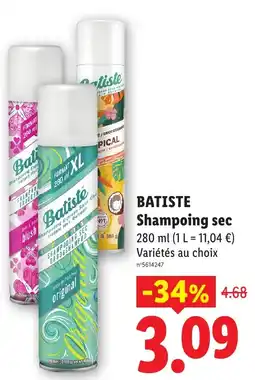 Lidl Batiste Shampoing sec offre
