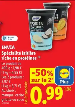 Lidl Envia Spécialité laitière offre