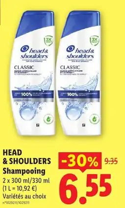 Lidl head&shoulders Shampooing offre