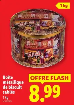 Lidl Boîte métallique de biscuit sablés offre