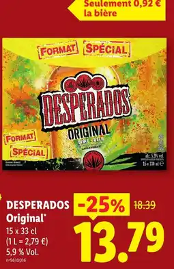 Lidl DESPERADOS Original offre