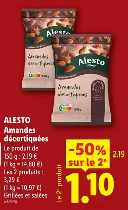 Lidl ALESTO Amandes décortiquées offre