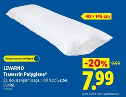Lidl LIVARNO Traversin Polygiene® offre