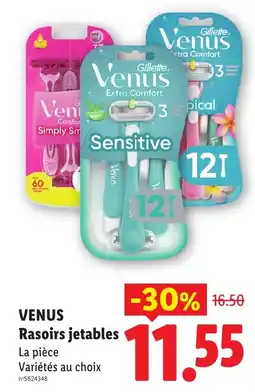 Lidl Gillette Venus Rasoirs jetables offre