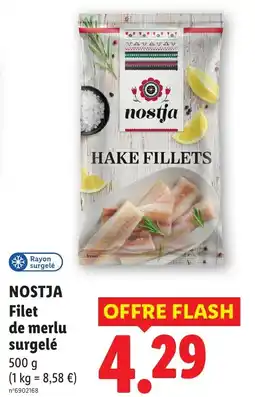 Lidl NOSTJA Filet de merlu surgelé offre