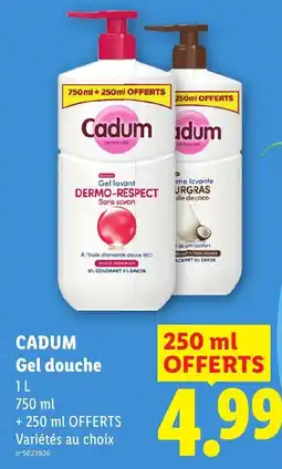 Lidl Cadum Gel douche offre