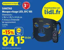 Lidl SANITAS Masque visage LED offre