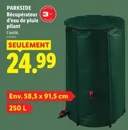 Lidl PARKSIDE Récupérateur d'eau de pluie pliant offre