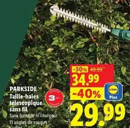 Lidl PARKSIDE Taille-haies télescopique sans fil offre