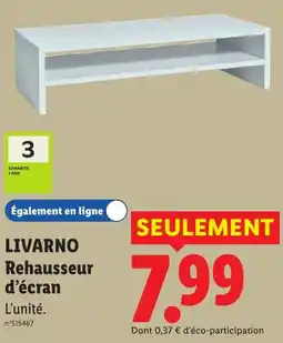 Lidl LIVARNO Rehausseur d'écran offre