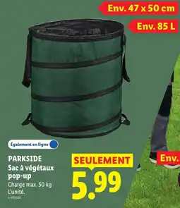 Lidl PARKSIDE Sac à végétaux pop-up offre