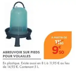 Point Vert ABREUVOIR SUR PIEDS POUR VOLAILLES offre