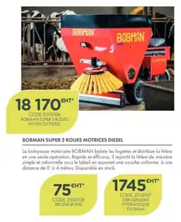 Point Vert BOBMAN BOBMAN SUPER 3 ROUES MOTRICES DIESEL offre