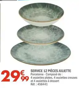 La Foir'Fouille JULIETTE SERVICE 12 PIÈCES offre