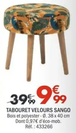 La Foir'Fouille Tabouret velours sango offre