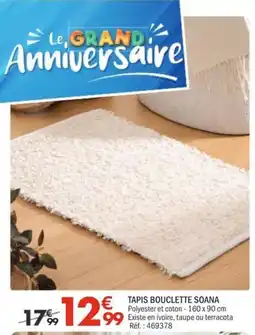 La Foir'Fouille Soana tapis bouclette offre