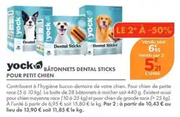Point Vert yock BÂTONNETS DENTAL STICKS offre