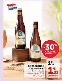 Super U La Trappe Bière blonde offre