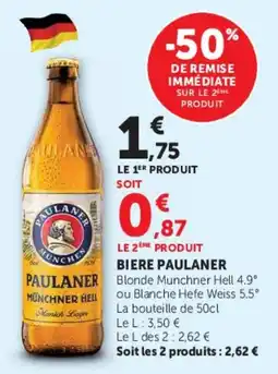 Super U PAULANER BIÈRE PAULANER offre