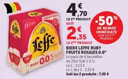 Super U Leffe Bière Ruby Fruits Rouges offre