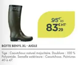 Point Vert AIGLE BOTTE BENYL XL offre
