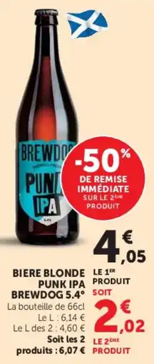 Super U BREWDOG PUNK IPA offre