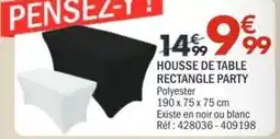 La Foir'Fouille Housse de table rectangle party offre