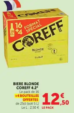 Super U COREFF BIÈRE BLONDE offre