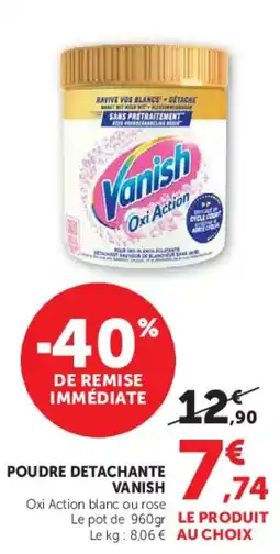 Super U Vanish Poudre detachante offre