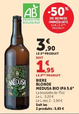 Super U MEDUSA BIÈRE BLONDE offre