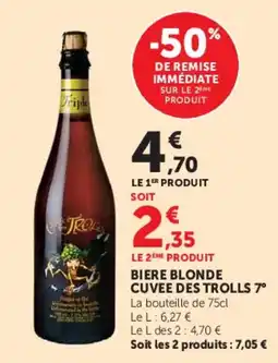Super U Triple Bière Blonde Cuvée des Trolls offre