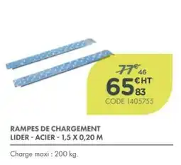 Point Vert LIDER RAMPES DE CHARGEMENT offre