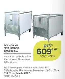 Point Vert BOX À VEAU PETIT MODÈLE offre